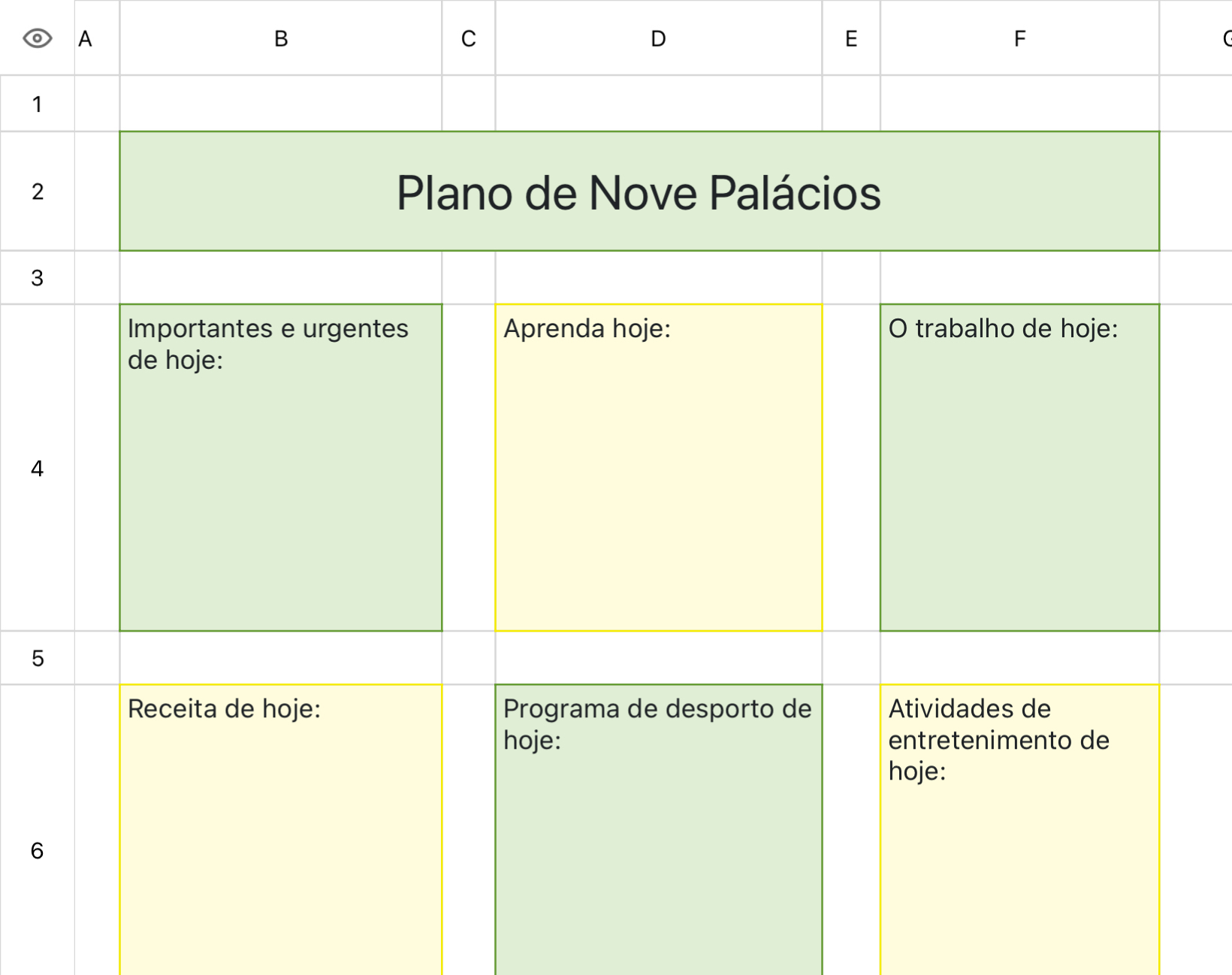 Plano de Nove Palácios